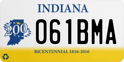 IN license plate 061BMA