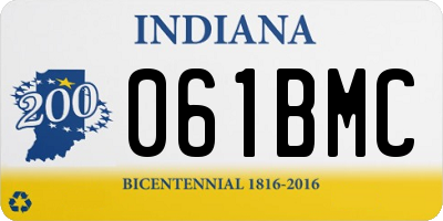 IN license plate 061BMC