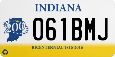 IN license plate 061BMJ