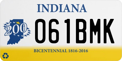 IN license plate 061BMK