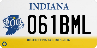 IN license plate 061BML