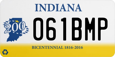 IN license plate 061BMP