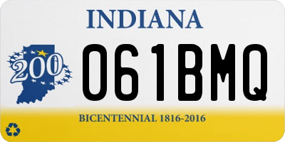 IN license plate 061BMQ