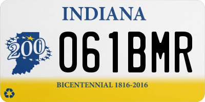 IN license plate 061BMR