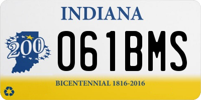 IN license plate 061BMS
