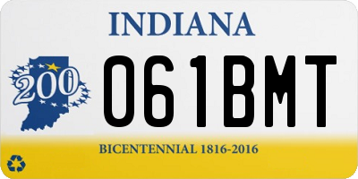 IN license plate 061BMT
