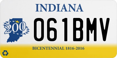 IN license plate 061BMV