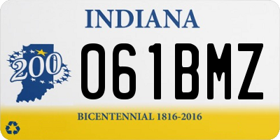 IN license plate 061BMZ