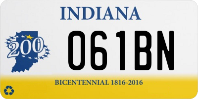 IN license plate 061BN
