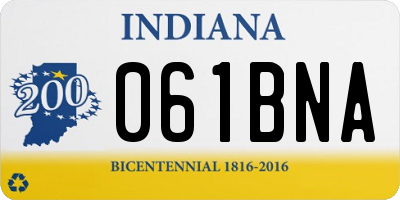 IN license plate 061BNA