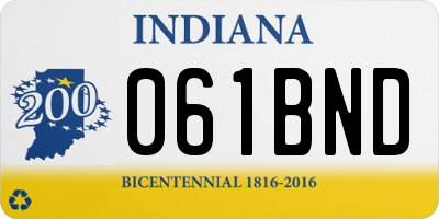 IN license plate 061BND