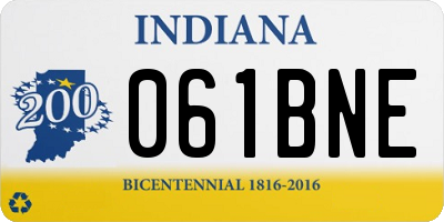 IN license plate 061BNE