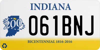 IN license plate 061BNJ