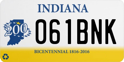 IN license plate 061BNK