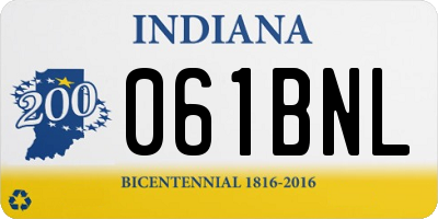 IN license plate 061BNL
