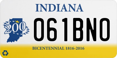 IN license plate 061BNO