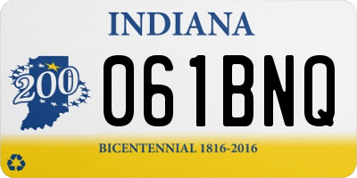 IN license plate 061BNQ