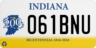 IN license plate 061BNU
