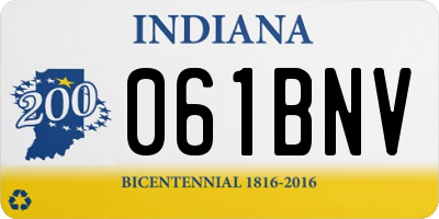 IN license plate 061BNV