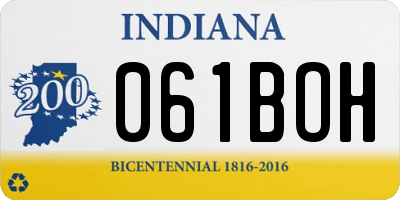IN license plate 061BOH