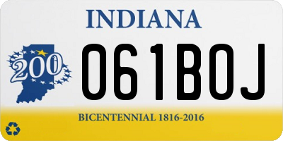 IN license plate 061BOJ