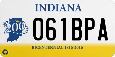 IN license plate 061BPA