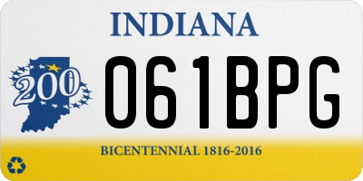 IN license plate 061BPG