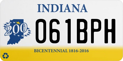 IN license plate 061BPH