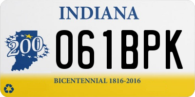 IN license plate 061BPK