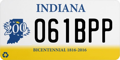 IN license plate 061BPP