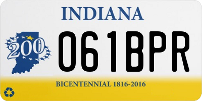 IN license plate 061BPR
