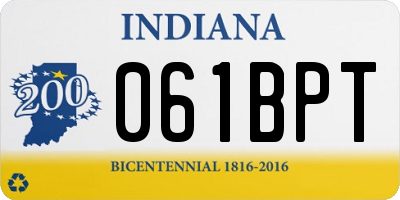 IN license plate 061BPT