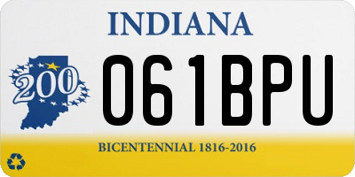 IN license plate 061BPU