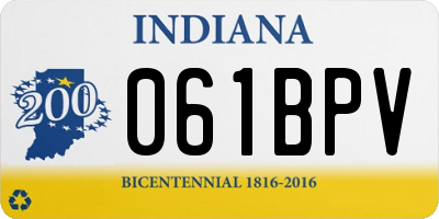IN license plate 061BPV