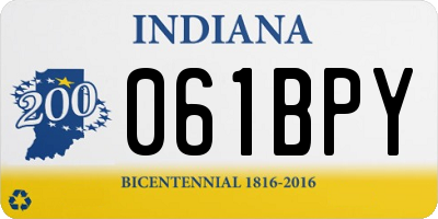 IN license plate 061BPY