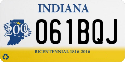 IN license plate 061BQJ