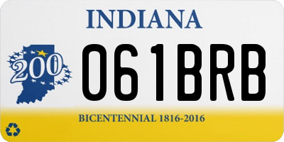 IN license plate 061BRB