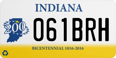 IN license plate 061BRH