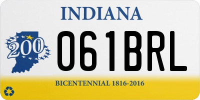 IN license plate 061BRL