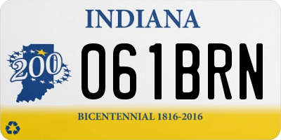 IN license plate 061BRN