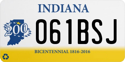 IN license plate 061BSJ