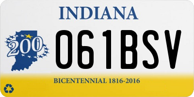 IN license plate 061BSV