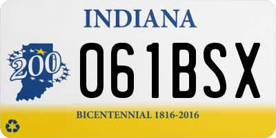 IN license plate 061BSX