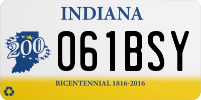 IN license plate 061BSY