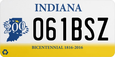 IN license plate 061BSZ
