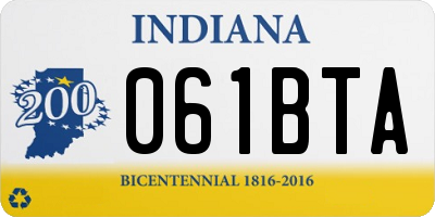 IN license plate 061BTA