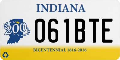 IN license plate 061BTE