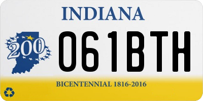 IN license plate 061BTH