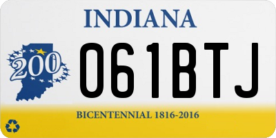 IN license plate 061BTJ