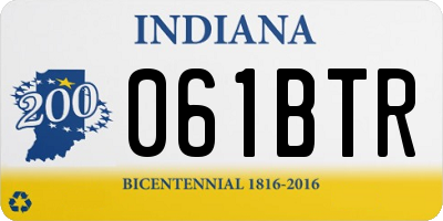 IN license plate 061BTR